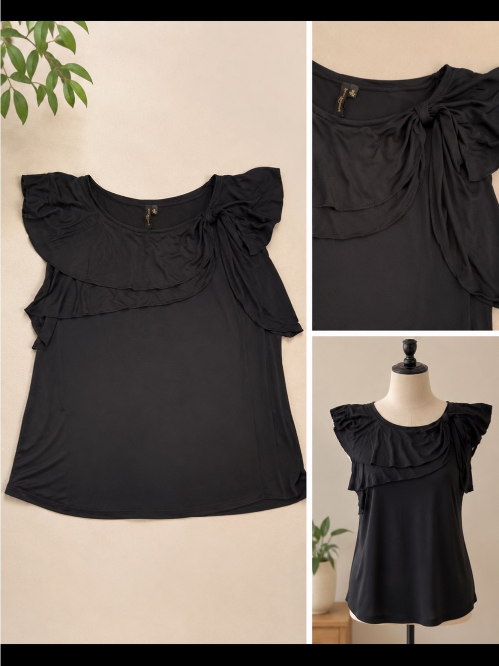 Susan Lawrence Classic Black Blouse. 1X
